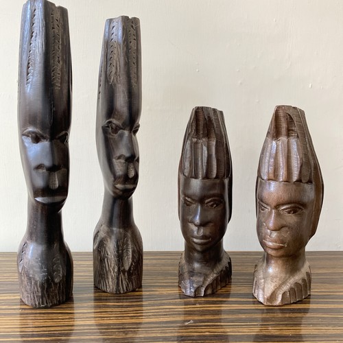Hand carved wooden bust east - 4,