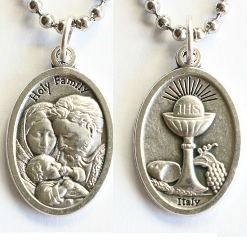 Men necklace holy family and - family,