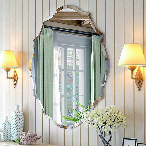 Large frameless scalloped - large,