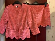 ** Stunning Top Shop Salmon Pink Lined Suit with Mini Skirt ** SIZE 10 **