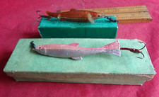 2X VINTAGE PERCY WADHAM LURES INC. EARLY EXAMPLE IN RELATED BOXES