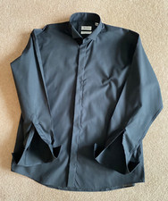 BNWOT ROCOLA BLACK WING COLLAR DOUBLE CUFF DINNER DRESS DJ SHIRT 16.5 16 1/2