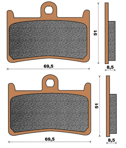 Front brake pads sinter yamaha - brake,