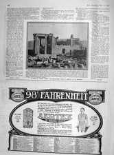 Old Antique Print 1907 Ancient Greece Erectheium Acropolis Aertex Shirt 20th