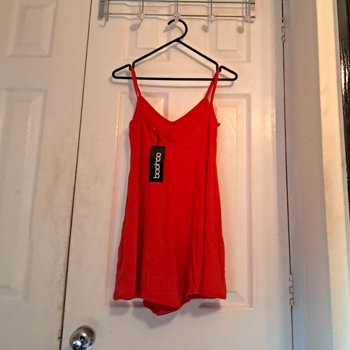 Boohoo red slip dress - boohoo,
