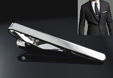 Silver metal tie clip - silver, holder