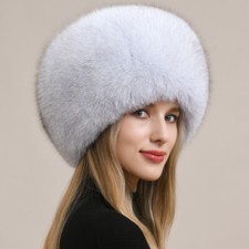 Women's Real Fox Fur Hat Top