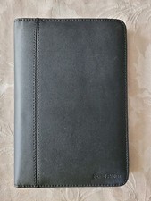 Tablet Case Cover Universal 7" Faux Leather Effect Black Corner Strap