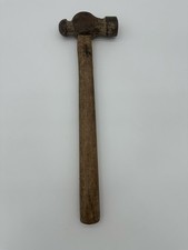 Vintage Ball Peen Hammer Unusual Rare Unique Wooden Handle 