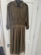 Nü Denmark Dress Green Khaki