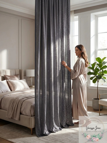 Colorbrands sequined curtain - sequined,