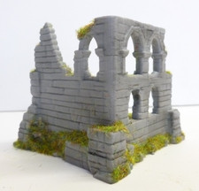 N gauge (C) weathered overgrown derelict folly castle house abbey corner