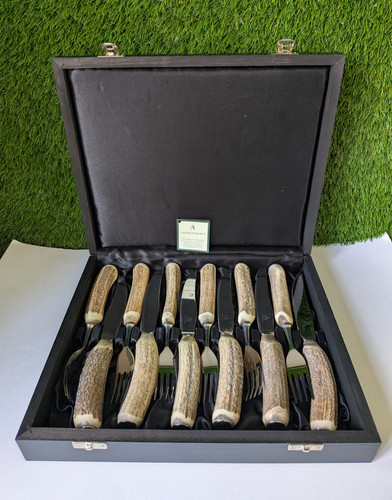 Abbeyhorn steak knife and fork - steak,