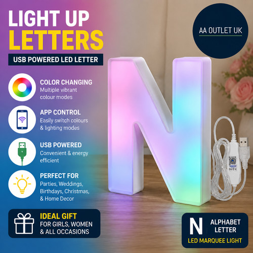 Light letters usb powered - up,