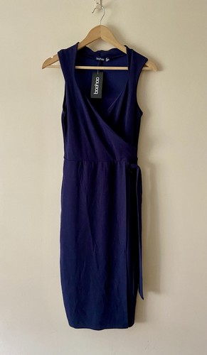 Boohoo navy neck - navy,