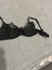 Pretty Black Polka For And Lace Bra From La Senza. Size 34C
