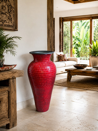 Marblechic red glass mosaic - red,
