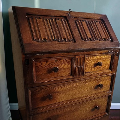 Vintage solid oak jacobean - oak,