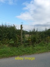 Photo 6x4 Footpath to Longwood Farm Upper Longwood The autumn hedge flail c2010