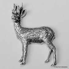 Standing Roe Deer Stag Pewter