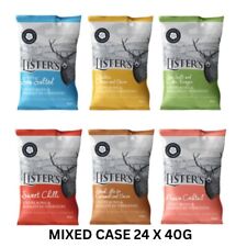 Lister's Crisps Mixed Box - 6 Flavours all in the same box  24 x 40g FREE P&P
