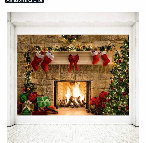 8x6ft christmas fireplace - 8x6ft,