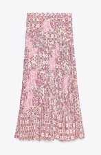 Zara Printed Floral High Waisted Maxi Skirt Size L 5029/090 £45.99