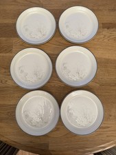 Vintage Royal Doulton Fresh Flowers Hampstead 16.5cm Side Plates x 6