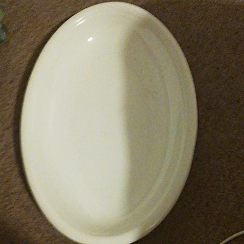 Classic oval white ceramic - white,