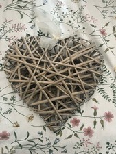 Willow Heart Large Wall Hanging Wicker Wood Branches Twigs Boho Shabby Chic Gift