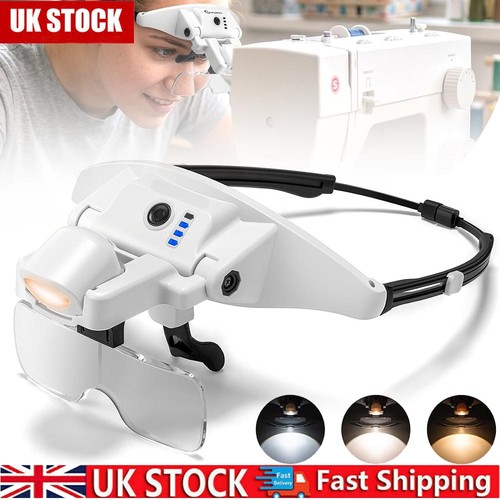 Magnifying glass headset with - headset,