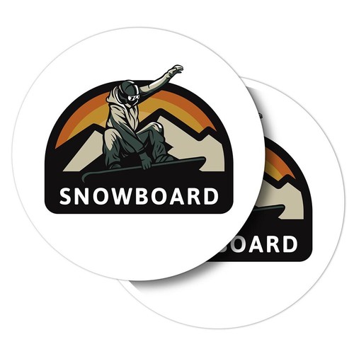 Vinyl stickers snowboarder - 2x,