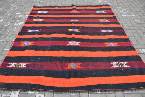 Vintage rug 7x7 ft - vintage, 6,7x7,2