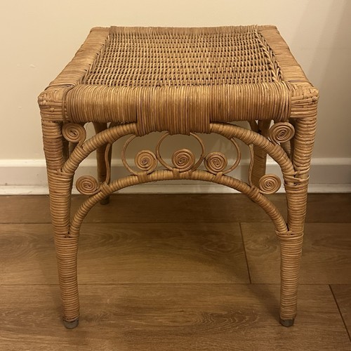 Vintage rattan wicker square - vintage,