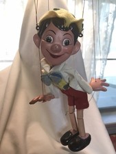 Vintage Pelham Puppet Marionette Pinocchio With Box Instructions ~ England