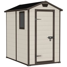 Keter Manor Apex Outdoor Garden Storage Shed 4 x 6ft - Brown