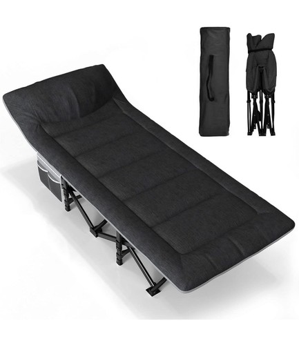 Camp bed with cushion - cushion, &