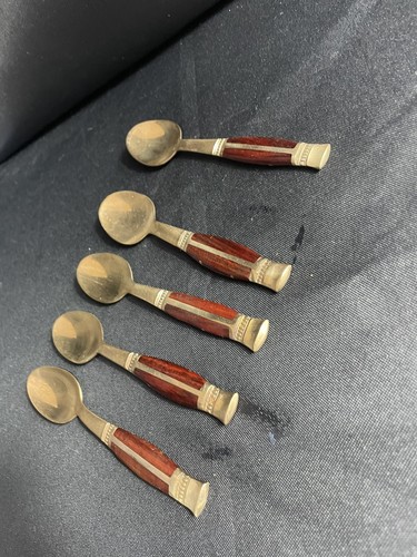Vintage brass tea spoon - , with