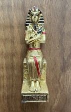 Egyptian Tutankhamun Gold Ornament Figure Sitting Egypt Pharaoh Statue