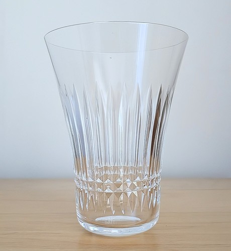 Vintage cut glass crystal vase - vintage,