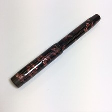 Mentmore Auto-Flow Fountain Pen (1940’s) Marbled Led/Black Pen 12.5cm Long