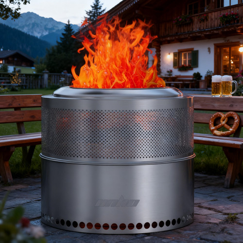 Stainless smokeless fire - stainless, pit