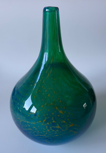 Mdina glass bottle vase signed - glass,