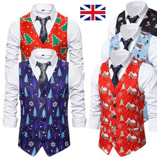 Mens Christmas Waistcoat Slim