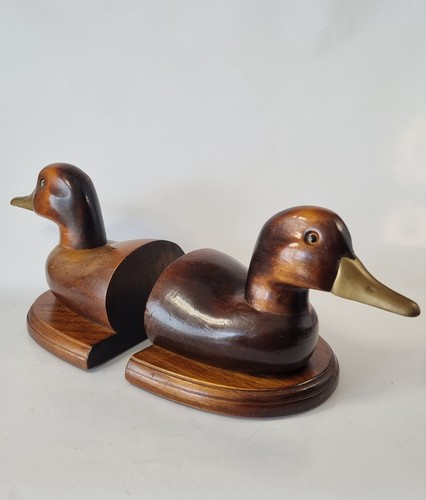 Vintage wooden mallard duck - vintage,