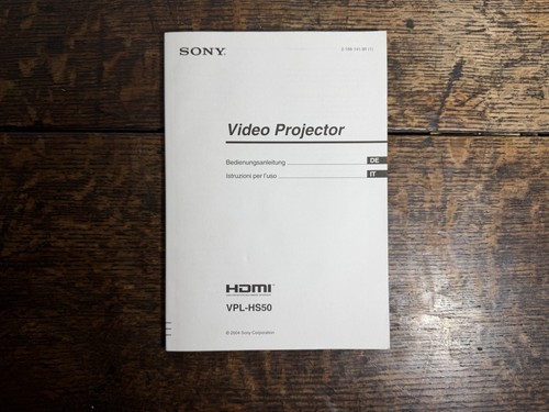 Sony video projector vpl - projector, vpl-hs50