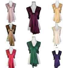 Ladies Silky IRIDESCENT Scarf Maxi Wrap Stole Shawl For Wedding/Bridal/Party