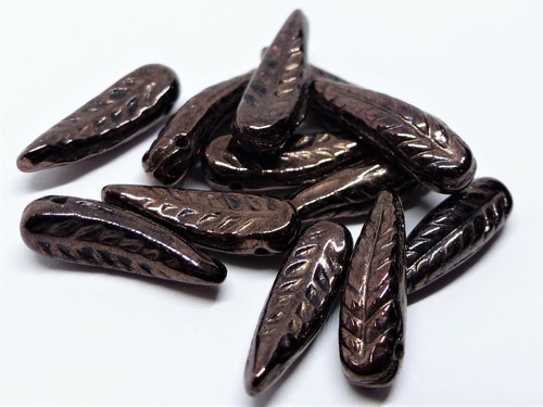 17mm pressed czech glass birds - pressed,
