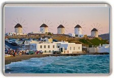 Mykonos Windmills, Greece Fridge Magnet 