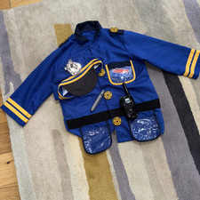 Kids 3-6 Years Melissa & Doug Police Officer Role Play Costume Jacket & Hat Only